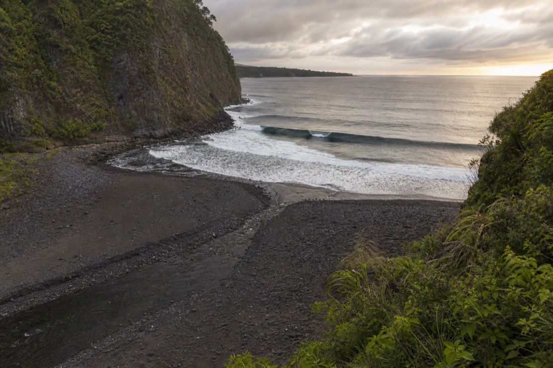 Honoliʻi Beach Park, a local surf spot rather than a swimming beach